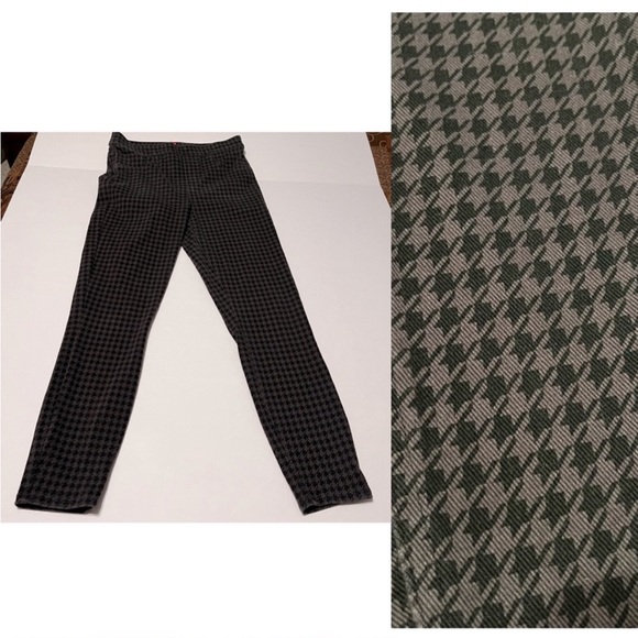 SPANX Pants - Spanx Black Gray Houndstooth Ankle Jegging Leggings‎ Womens Medium Two Pockets